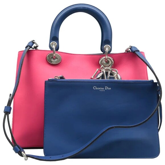 CHRISTIAN DIOR DIORISSIMO MULTICOLOR CALFSKIN+PYTHON SKIN-MEDIUM-100% AUTHENTIC! - Picture 1 of 13